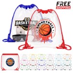 Clear Drawstring Backpack with Logo