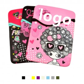 Logo Branded Neoprene Tablet Sleeve Bag With Flip Closure  Logo Branded Neoprene Tablet Sleeve Bag With Flip Closure