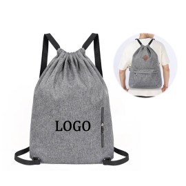 Polyester Gym Drawstring Backpack with Logo  Polyester Gym Drawstring Backpack with Logo