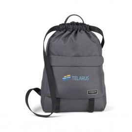 American Tourister Embark Cinchpack - Gunite with Logo  American Tourister Embark Cinchpack - Gunite with Logo