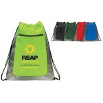 Deluxe Drawstring Backpack with Logo