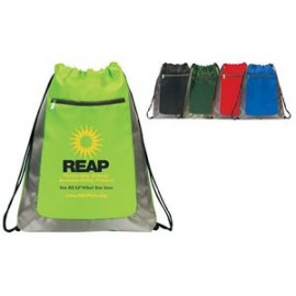 Deluxe Drawstring Backpack with Logo