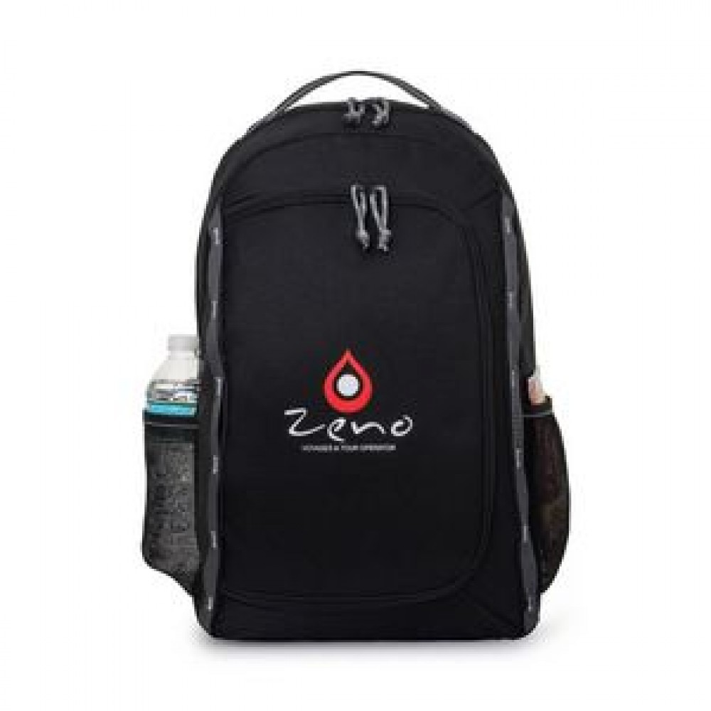 Logo Imprinted Altitude Computer Backpack - Black Logo Imprinted Altitude Computer Backpack - Black