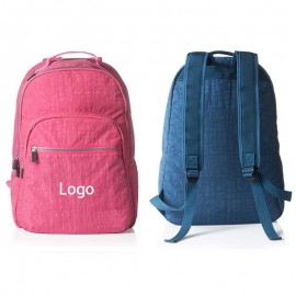 Logo Branded Denim Felt School Backpack  Logo Branded Denim Felt School Backpack