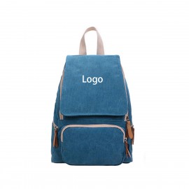 Canvas School Backpack with Logo