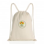 Impact AWARE Recycled Cotton Cinchpack 145g - Off White with Logo