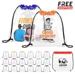 Clear Stadium Drawstring Sportpack with Logo