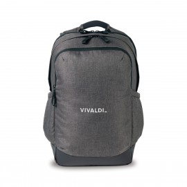 Heritage Supply Tanner Deluxe Laptop Backpack - Charcoal Heather with Logo