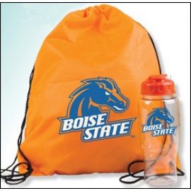 Drawstring Backpack And Bottle with Logo