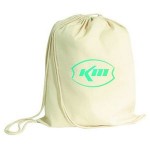 Natural Cotton Drawstring Tote/ Backpack with Logo