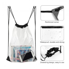 Clear Drawstring Sport Backpack with Logo