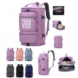 Large Capacity Multifunction Duffel Travel Backpack with Logo  Large Capacity Multifunction Duffel Travel Backpack with Logo