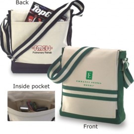 Logo Branded Premium Messenger Bag - Black  Logo Branded Premium Messenger Bag - Black