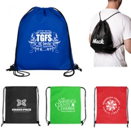 Logo Branded "Breckenridge" Economy Drawstring Cinch-Pack Backpack