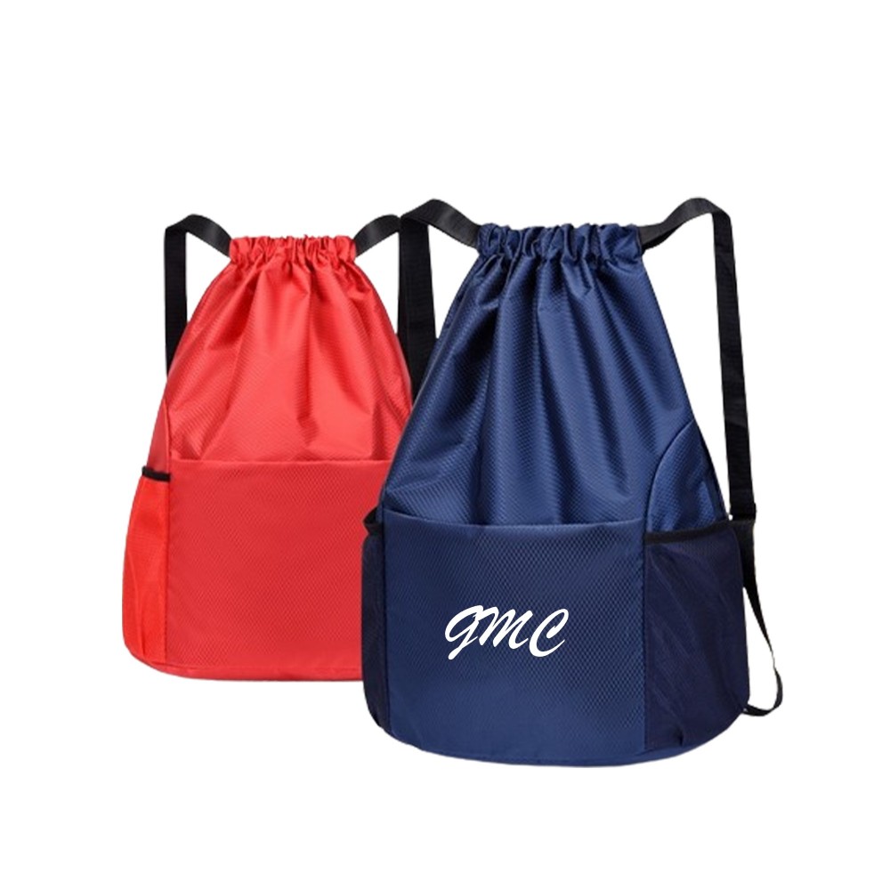 Oxford Drawstring Backpack with Logo
