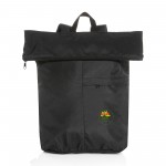 Custom Dillon AWARE rPET Lightweight Foldable Backpack - Black