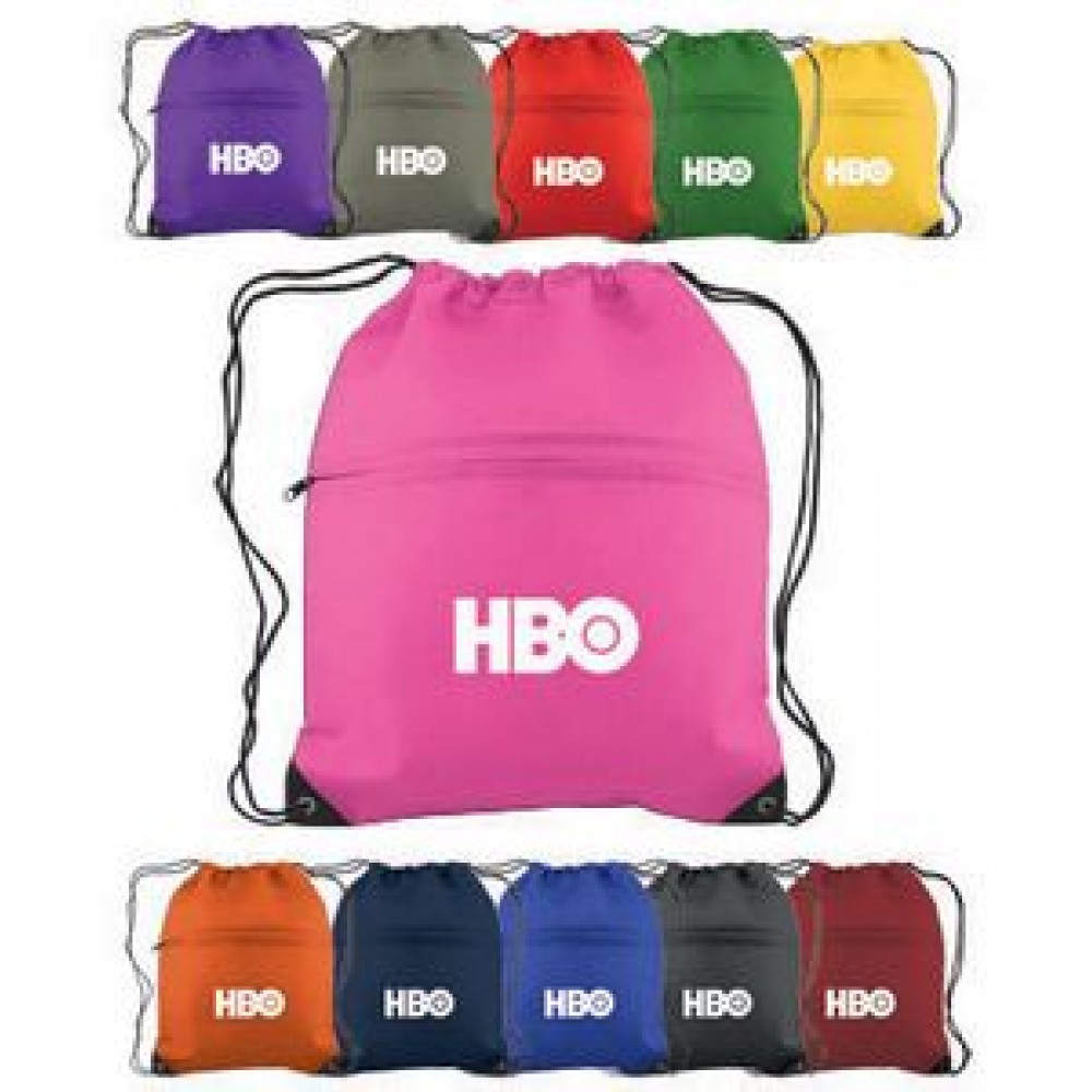 Promotional Non-Woven Drawstring Backpack / Tote Bag