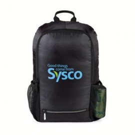 Express Packable Backpack - Black with Logo