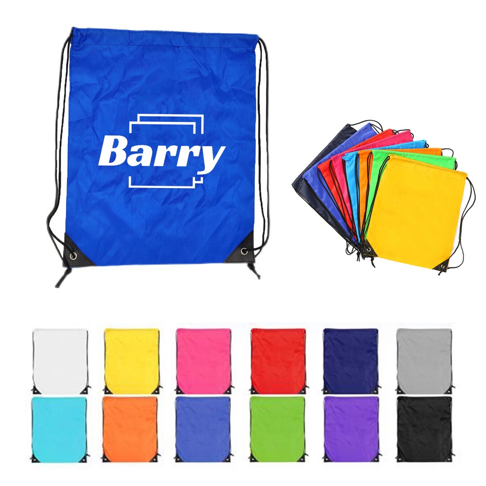 Economical Polyester Drawstring Backpack with Logo