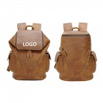 Custom Large Capacity Men's Leather Backpack