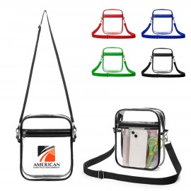 Clear PVC Crossbody Stadium Bag with Logo