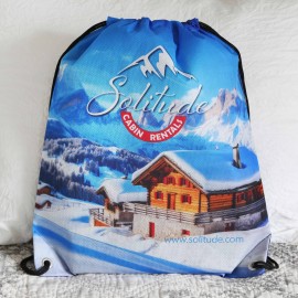Personalized Sublimated Non-Woven Drawstring Backpack