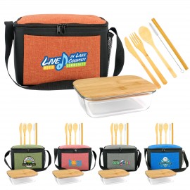 Ridge Bamboo Lunch Cooler with Logo