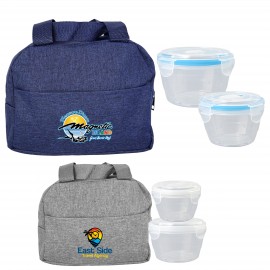 Logo Branded Nested Heathered lunch Cooler
