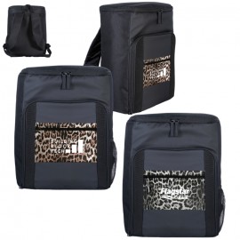 Custom Printed Leopard Pocket Cooler Backpack  Custom Printed Leopard Pocket Cooler Backpack