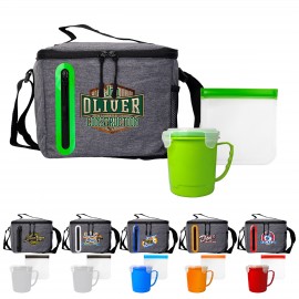 Soup & Sandwich Oval Cooler Lunch Set with Logo