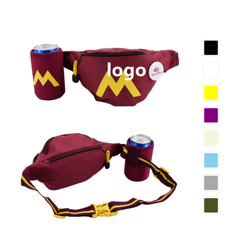 Custom Printed Waterproof Waist Bag Fanny Pack With Can Cooler Custom Printed Waterproof Waist Bag Fanny Pack With Can Cooler