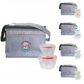 Nested Gray Graph Lunch Set with Logo