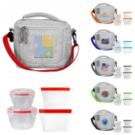 Adventure Cooler Nested Bagged Lunch Set with Logo