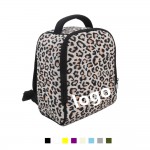 Logo Imprinted Leopard Print Toddler School Backpack