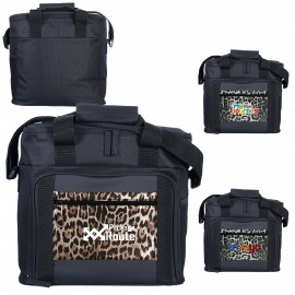 Logo Imprinted Leopard Pocket Cooler Bag