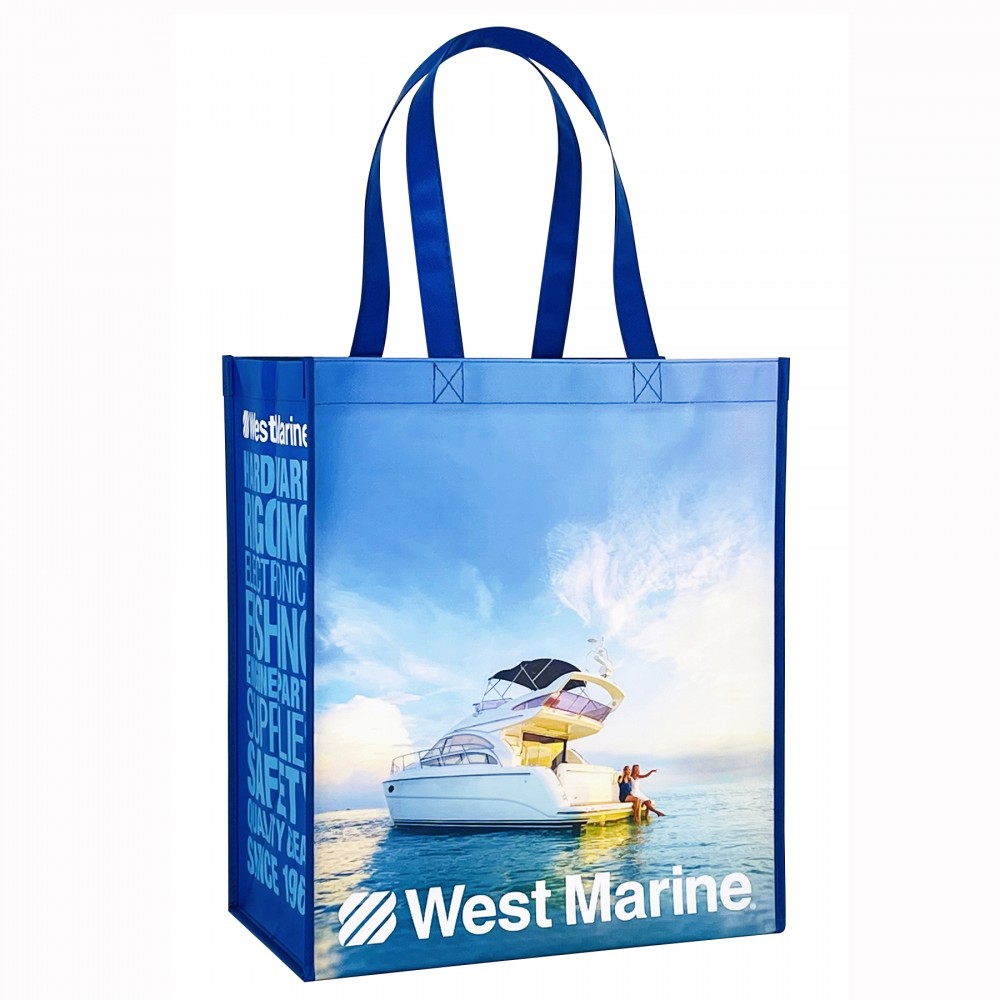 Branded Full-Color Laminated Non-Woven Grocery Tote Bag 13"x15"x8" Branded Full-Color Laminated Non-Woven Grocery Tote Bag 13"x15"x8"