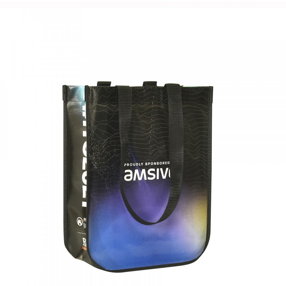 Logo Imprinted Laminated Non-Woven Round Cornered Lululemon Style Promotional Gift Bag  9"x12"x4.5" Logo Imprinted Laminated Non-Woven Round Cornered Lululemon Style Promotional Gift Bag  9"x12"x4.5"