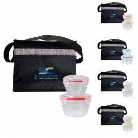 Nested Black Graph Lunch Set with Logo