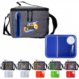 Logo Branded On The Go Oval Cooler Lunch Set