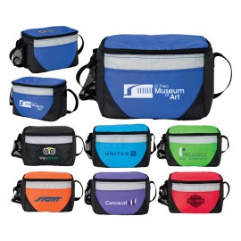 6 Can Color Block Lunch Cooler with Logo