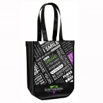 Promotional Laminated Non-Woven Round Cornered Lululemon Style Promotional Gift Bag  9"x12"x4.5"