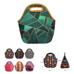 Logo Imprinted Full Color Soft Neoprene Lunch Tote Bag For Women And Kids