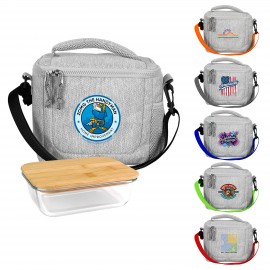 Adventure Cooler Bamboo Lunch Set with Logo