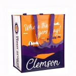 Custom Printed Full-Color Laminated Non-Woven Grocery Tote Bag 13"x15"x8"