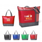 Branded Hexagon Pattern Non-Woven Cooler Tote