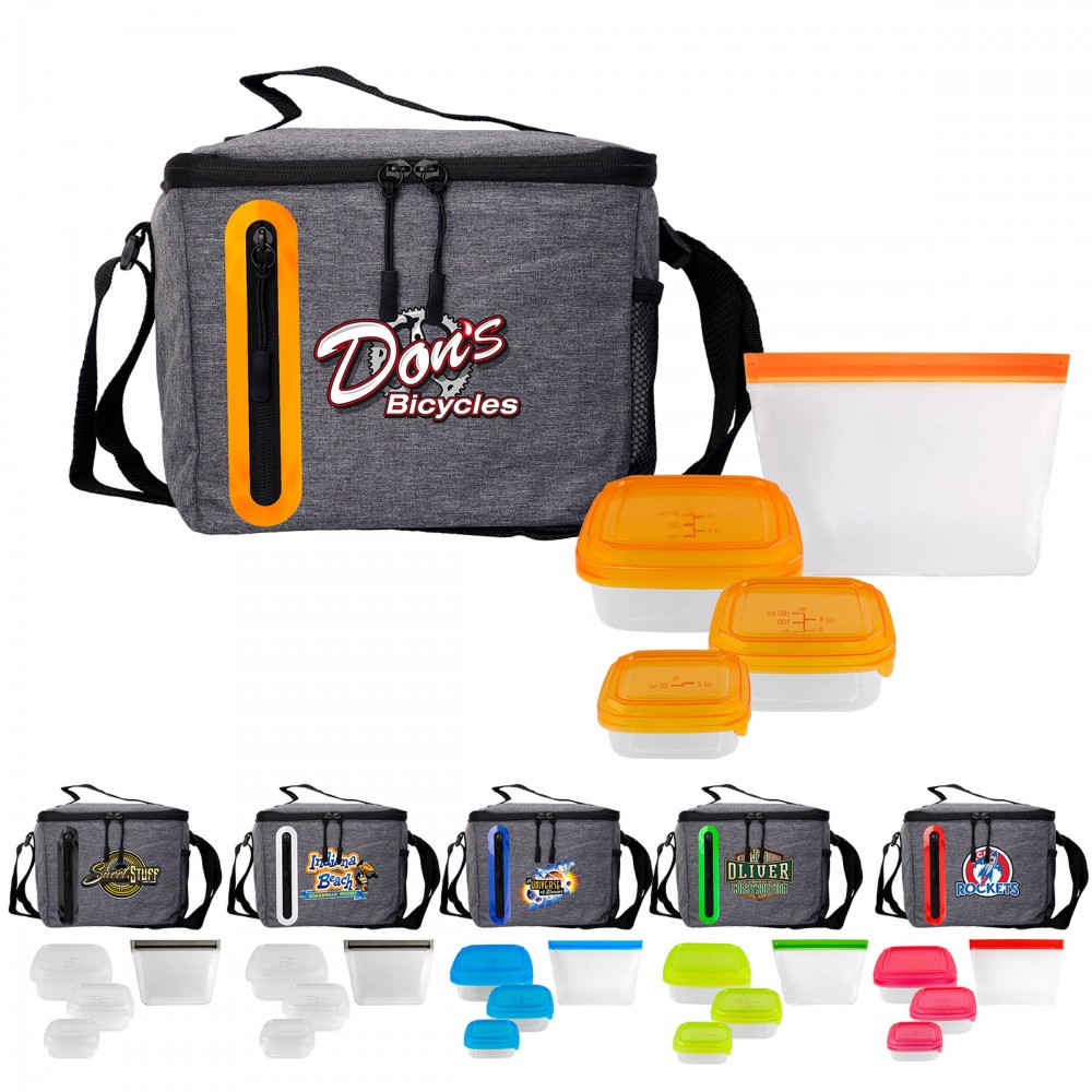 Personalized Portion Control & Food Bag Oval Cooler Lunch Set