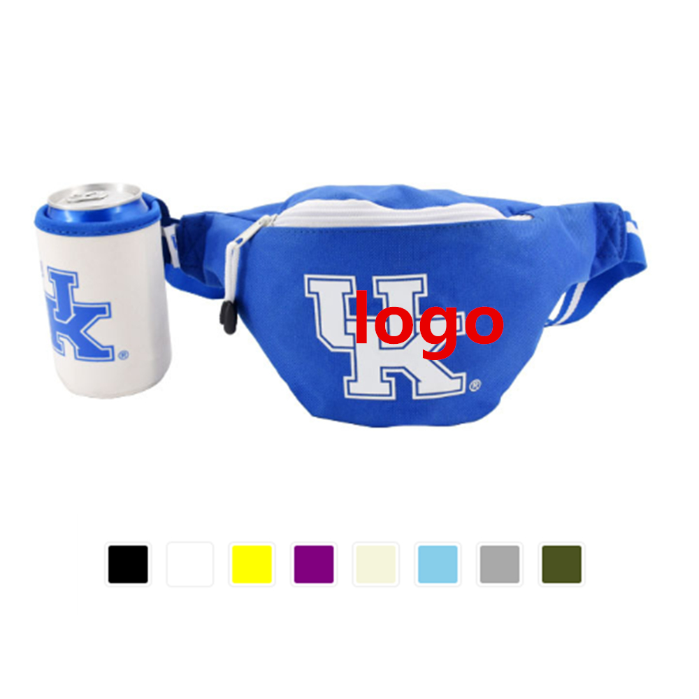 Custom Embroidered Outdoor Waist Belt Bag With Bottle Cooler Custom Embroidered Outdoor Waist Belt Bag With Bottle Cooler