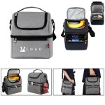 Logo Imprinted Dual Compartment Insulated Lunch Bag