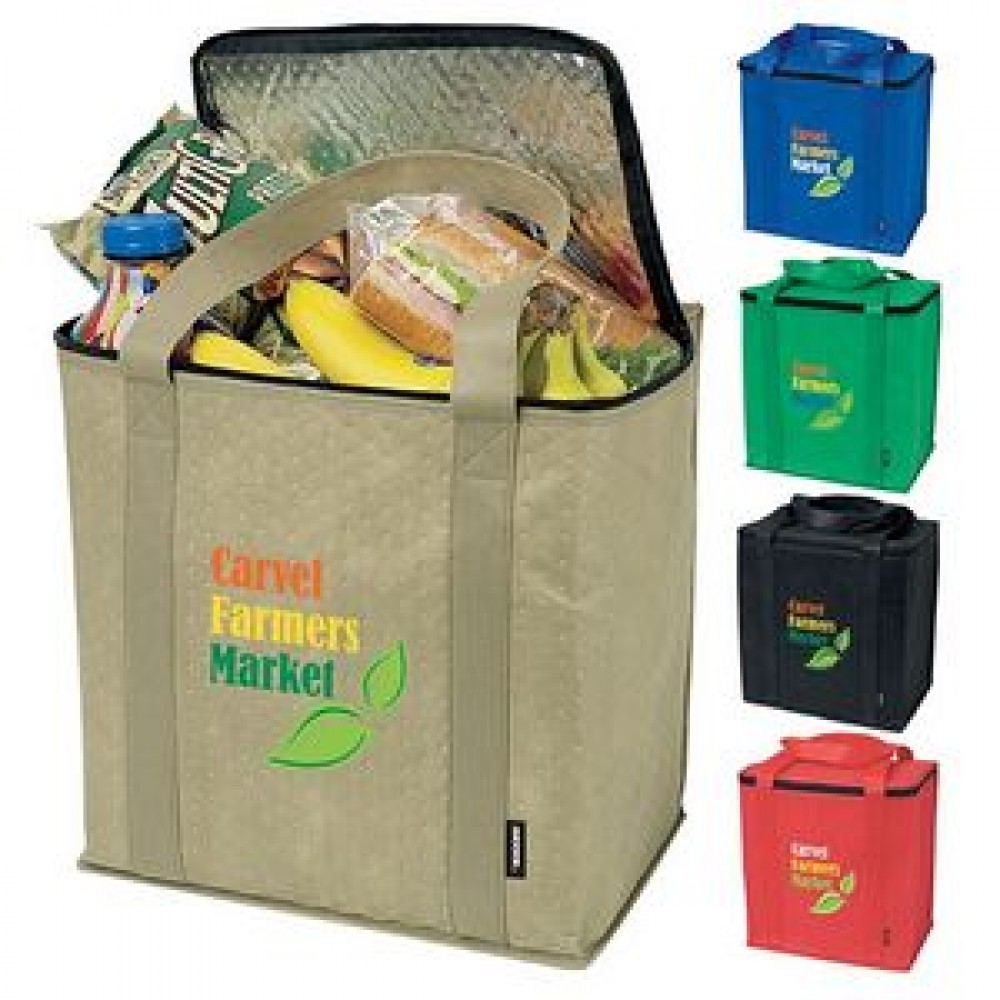 Branded KOOZIE Zippered Insulated Grocery Tote Branded KOOZIE Zippered Insulated Grocery Tote