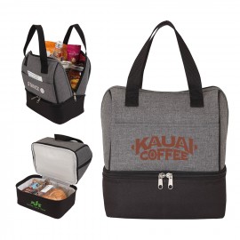 Customized Two-Tone Heather Lunch Cooler Bag